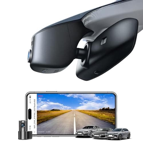 Mangoal Front 4K & Rear 1080p Dash Cam fit for Audi (Model A Black) 2019-2026 A4 A6 Allroad A3 A5 Q5 S4 S6 Q7 A8 S8 TT A7 S5 Q3 S3 S7 RS3 RS5 RS6 e-tron, OEM Look, WiFi & App, GPS, 128GB Card