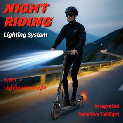 WERHY 8.5'' Electric Scooter with Dual Suspension, 350W Powerful Motor & 19MPH Top Speed, 22 Miles Long Range, Folding E Scooter with Dual Braking for Teens and Adults 6