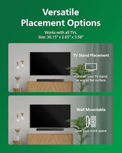 Philips B5109 SoundBar for TV, 2.0 Channel Sound, DTS Virtual:X, Dolby Digital Plus,BT LE Audio, EQ Effects,Night Mode, Easy Setup, EasyLINK, Roku TV Ready, Remote/APP Control, Darkgrey 8