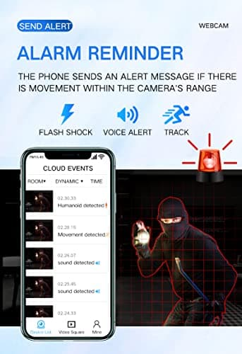 ZHOUCXZDA Mini Indoor Wireless WiFi Camera Small Home Security Cameras Spy Small Outdoor Camara Micro Cam Pet Dog House Security Cams Room Cams No Need WiFi Cam Compatible with Android 5