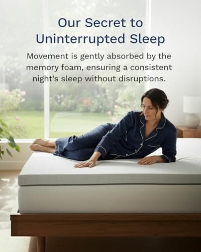 ViscoSoft Dusk 3-Inch Memory Foam Mattress Topper - Twin XL Mattress Topper, Washable Cover, Cooling & Back Pain Relief, CertiPUR-US Performance Tested and Certified Foam 5