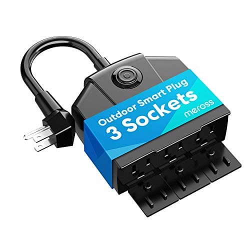 meross Outdoor Smart Plug, Outdoor Wi-Fi Outlet with 3 Sockets Independently Compatible with Alexa, Google Home and SmartThings, IP44 Waterproof, Voice & Remote Control,Timer, FCC and ETL Certified