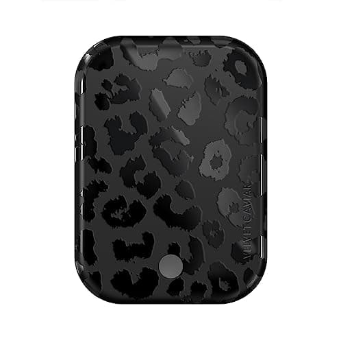 VELVET CAVIAR Battery Pack Compatible with MagSafe - Magnetic Portable Power Bank with USB-C Cable - Slim Pod Charger for iPhone 12 13 14 15 - Fast Charging 5000 mAh - Black Leopard