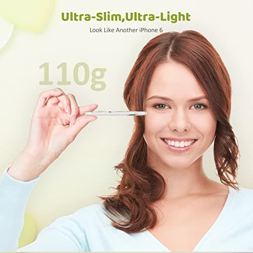 Sethruki Portable Charger 5000mAh Cute Ultra Slim USB C Power Bank for Girls Mini Fast Charging Small Battery Pack with Built in Cables for iPhone iPad Samsung Pixel Android Phones,Lemon 2