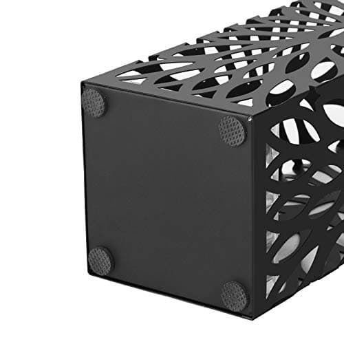 SONGMICS Umbrella Stand, Umbrella Holder for Entryway, Steel Square Umbrella Rack Organizer Freestanding, for Canes Walking Sticks, with a Detachable Drip Tray, 4 Hooks, Black ULUC48B 8