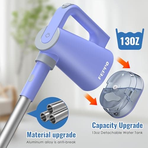 FEPPO Steam Mop with Detachable Handheld Steam Cleaner for Home and Floor Cleaning, 10-in-1 Multi-purpose Attachments & 2 Pads, Powerful Steamer for Floors, Hardwood, Tiles,Grout,Windows,Kitchen,Bath 6