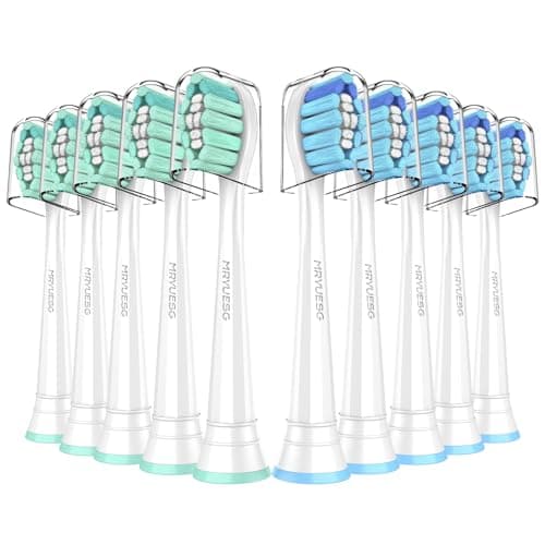 MRYUESG Replacement Toothbrush Heads Compatible with Philips Sonicare, 10 Pack, Electric Tooth-Brush Replacement Heads Compatible with Phillips,5 Green 5 Blue