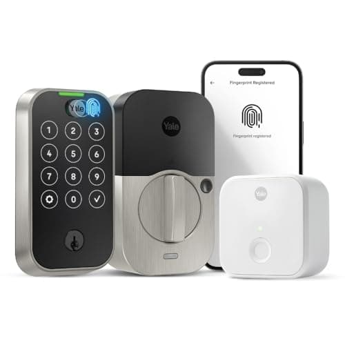 Yale Assure Lock 2 Touch Deadbolt, Satin Nickel Keyed Smart Entry Door Lock with Wi-Fi Connected Touchscreen Keypad and Fingerprint Scanner for Vacation Rental Hosts, YRD420-F-CB1-619