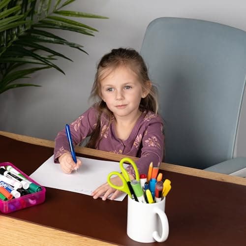 Cossini XL Desk Pad - Large Vegan Leather Desk Mat (17 x 36) - Buttery Smooth Writing, Damage Blocking, Non-Slip, Waterproof - Home Office Computer Desk Protector Blotter Laptop Keyboard Mouse Pad 9