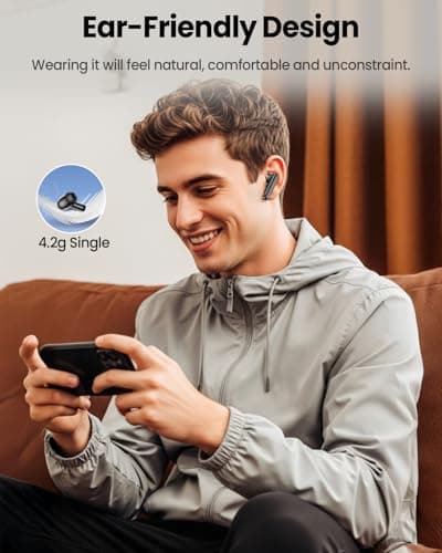 ZIUTY Wireless Earbuds Bluetooth Headphones, ANC/ENC Noise Cancelling, Ear Buds with Multifuntional Touch Screen, 40H Stereo Sound for Sports, IPX7 Clear Calls, 5 EQ for iOS Android (Jet Black) 5