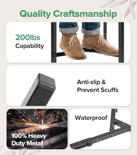 AZADESJET Plant Stand Indoor Adjustable, Metal Modern Indoor Plant Stand, Heavy Duty Plant Stands Outdoor Corner, Stable Plant Holder, Fits 8 to 12 Inches Pots, Black, 1 Pack, Pot & Plant Not Included 5