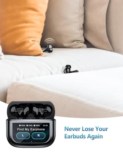 Wireless Earbuds Bluetooth Headphones, Ear Buds with Touch Screen, ANC ENC Noise Cancelling Transparency Mode, 40H Stereo Deep Bass, IPX7 Waterproof, Clear Calls, 5 EQ for iOS Android (Black) 5