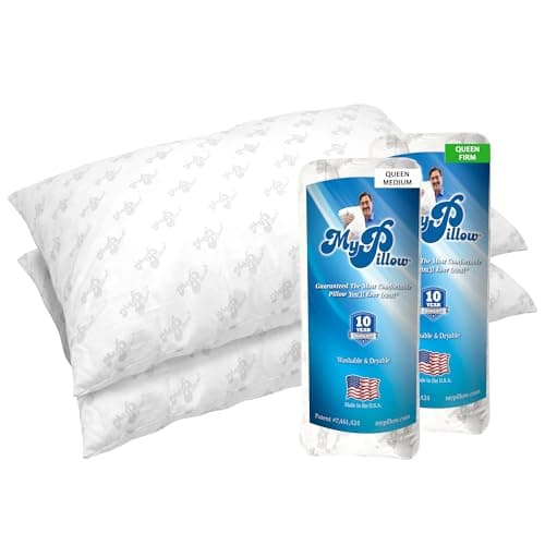 MyPillow Bedding Bed Pillows for Sleeping Queen Size, Set of 2, for Back, Stomach or Side Sleepers - My Pillow Classic Pillow [Queen, Combo]