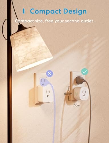 Meross Matter Smart Plug Mini, Easy Setup, 100% Privacy, Compact Size, Support Apple Home, Alexa, Google Home with Schedule and Timer, App and Voice Control, Power Protection, 2.4G Wi-Fi Only (2 Pack) 8