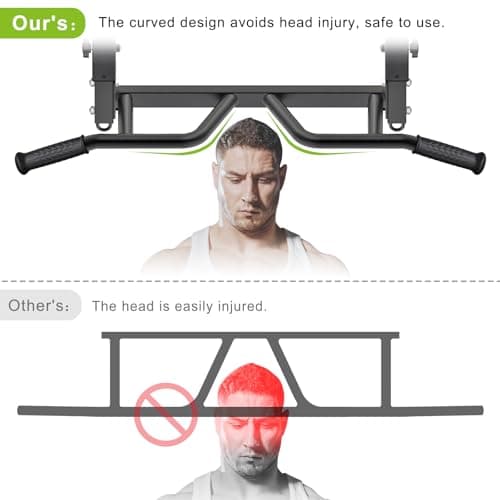 SELEWARE 24" Adjustable Ceiling Mounted Pull Up Bar - Multifunctional Chin Up Bar with Multi-Angle Grip, Heavy-Duty Steel Construction, and Accessory Attachment Rings - Ideal for Full Body Workouts 8