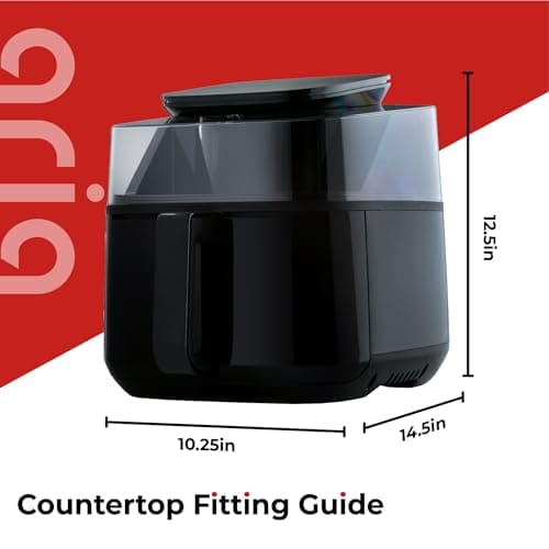 Aria 6Qt Panoramic Air Fryer, 180-Degree All-Around View, Generous Cooking Capacity, Modern Touch Screen Interface, 10 Tailored Presets, and Dishwasher-Safe Basket. 7