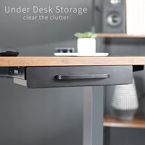 VIVO 13 inch Under Desk Mounted Sliding Pull-out Drawer for Office Desk, Pull Handle, Storage Organizer for Sit Stand Workstation, Black, DESK-DR1H-B 8