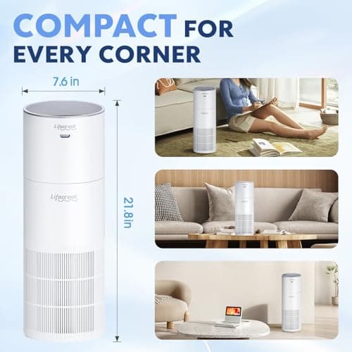 Lifecreek Air Purifier And Humidifier Combo For Large Room Up to 1084 Ft², 3-Stage Filter Humidifier and Air Purifier in One With WIFI Control - 22Db(Humidification cannot be used alone) 6