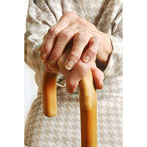 Carex Wooden Walking Cane, Round Handle Wood Cane with Natural Ash Finish and Rubber Tip, Traditional Style Walking Stick for Men and Women, 36 Inch Height, 7/8 Inch Diameter Natural Ash Finish 5