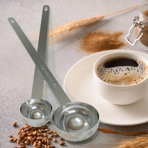 LEIFENY 1PCS 2 Tablespoon Coffee Scoop, 9.5" Long Handle Measuring Spoon, Two tbsp (30 ml) Stainless Steel Scooper 5