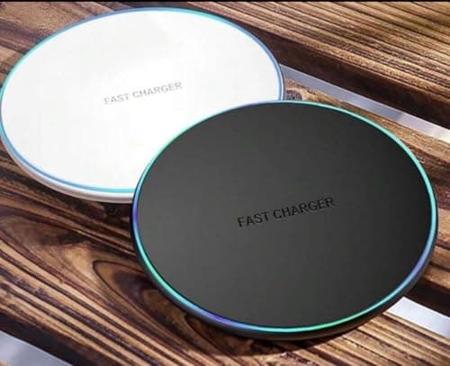 White Wireless Charger 50W Max Fast Wireless Charging Pad Compatible with iPhone 16/15/14/13/SE/12/11 Pro/XS Series, Samsung Galaxy S24/S23/S22 Series - Charging Cable Included.