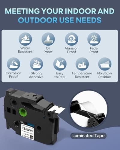 Vixic 18mm Label Maker, Label Maker Machine with-Tape 3/4 Inch, D480BT Bluetooth Wide Label Makers Large Print with Backlit Screen Rechargeable, Labeler Waterproof-Labels for Home Office School Gifts 8