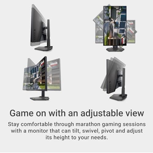 Dell G2524H Gaming Monitor - 24.5-inch FHD (1920x1080) 280Hz 0.5Ms Display, AMD FreeSync+NVIDIA G-SYNC Adaptive Sync Technology, Height/Pivot/Swivel/Tilt Adjustability - Black 6