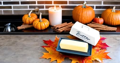 Butter dish with lid , butter dish container for countertop one stick of butter. The textured tray butter keeper for non slip storage. keep the butter fresher (DM) 8