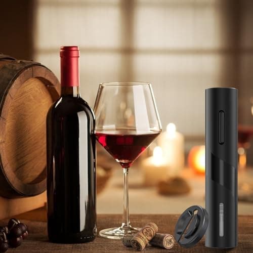 COKUNST Electric Wine Opener, Battery Operated Wine Bottle Openers with Foil Cutter, One-click Button Corkscrew Remover for Home Kitchen Party Wedding 5