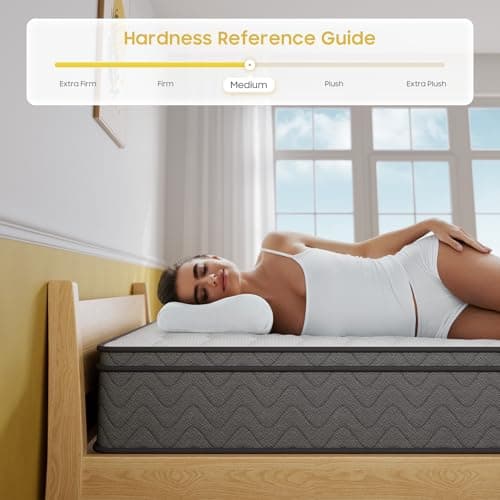 Queen Mattress 10 Inch, Mattress Queen Size, Memory Foam Hybrid Mattress in a Box, Motion Isolation & Pocket Springs, Back Pain Relief, Breathable 5