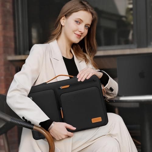 MOSISO 360 Protective Laptop Case 16 inch, 15-15.6 inch Laptop Sleeve Compatible with MacBook Pro 16, HP Acer Dell Lenovo ASUS, Side Open Carrying Case with 4 Zipper Pockets&Handle, Black 6