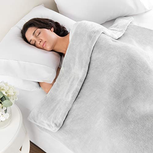 15 lbs Plush Weighted Blanket with Removable & Washable Cover, Grey (48 in. x 72 in.) 6