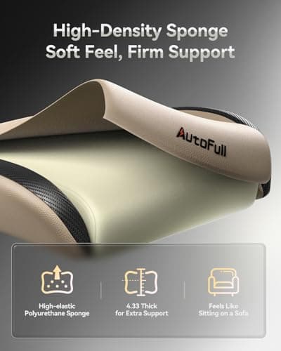 AutoFull C3 Gaming Chair, Racing Style Gaming Chair with Ergonomic Lumbar Support,Adjustable High Back PU Leather PC Chair with Footrest,Brown 6