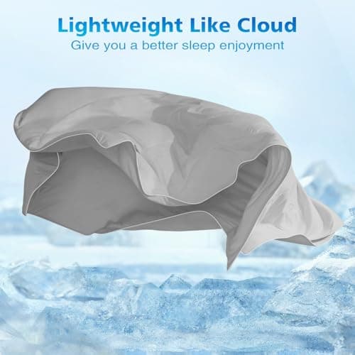 Silkyrest Cooling Comforter Twin/Twin XL, Cooling Blanket for Hot Sleepers, Lightweight & Breathable Double-Sided Summer Comforter with Q-Max > 0.4 Technology for Night Sweats, 68X90 Inches, Grey 5