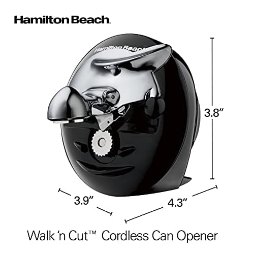 Hamilton Beach Walk 'n Cut Electric Can Opener for Kitchen, Use On Any Size, Automatic and Hand-Free, Cordless & Rechargeable, Easy Clean Removable Blade, Black (76501G) 8