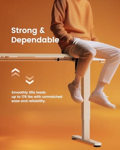 ErGear Height Adjustable Electric Standing Desk, 55 x 28 Inches Sit Stand up Desk, Memory Computer Home Office Desk, Natural 6