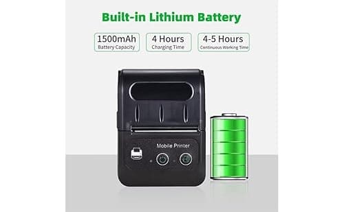 GZGYNADAST is NOT Compatible with iPhone iOS/IPAD/MAC,ONLY FIT Android/Windows,Bluetooth Thermal Receipt Printer 58mm,Wireless Portable mini Pocket Invoice Bill Ticket pos Printer for Small Business 9