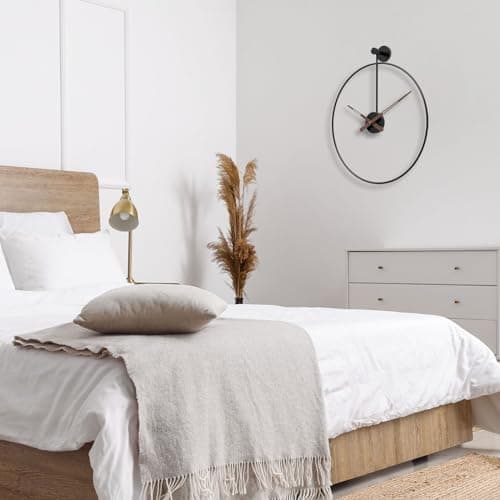 JoFomp Wooden Glow in The Dark Clock, 12 inch Silent Non-Ticking Battery Operated Clock, Energy-Absorbing Luminous Numerals and Hands, Lighted Wall Clock Decoration (Metal, 12 INCH) 6