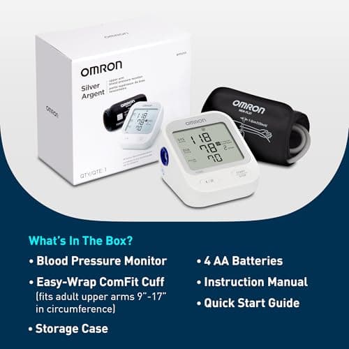 OMRON Silver Blood Pressure Monitor for Home Use & Upper Arm Blood Pressure Cuff - #1 Doctor & Pharmacist Recommended Brand - Clinically Validated - Connect App 6