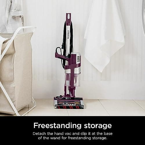 Shark HZ3000 Stratos Ultralight Corded Stick Vacuum with DuoClean PowerFins HairPro, Self-Cleaning Brushroll, & Odor Neutralizer Technology, Red Plum (Renewed) 5