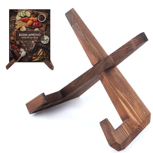 JOCAHULFX Cookbook Stand, Multifunctional Display Holder for Counter, Wooden Recipe Book Holder