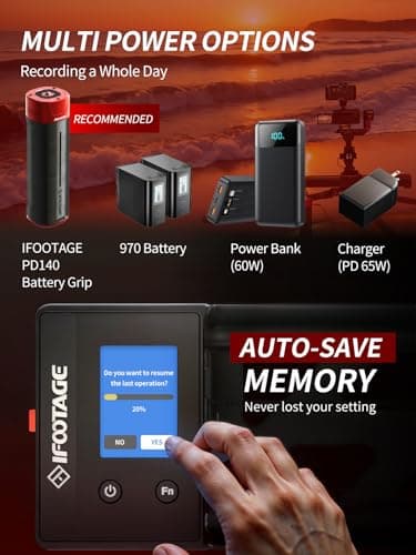 IFOOTAGE Camera Slider Shark Nano II 660, 26" Motorized Camera Slider Multi-Axis Electric Slider 360° Panoramic, 6 Modes for Phones/Cameras/DJI RS2/ RS3 Pro/ RS4/ RS4 Pro/ RS5 Gimbal, Payload 15.4lb 5