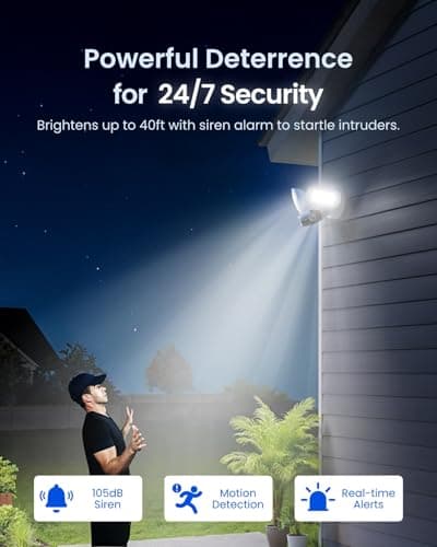 REOLINK Elite Floodlight WiFi, 4K 8MP 180° Panoramic Wired Floodlight Camera, Adjustable 3000 Lumens, Local AI Video Search, Dual-Band Wi-Fi 6, 24/7 Recording, No Monthly Fees, 100~240V AC Hardwired 5