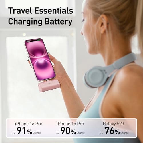 iWALK Portable Charger for iPhone 17/16/15 USB-C Small Power Bank 20W 4,500mAh Fast Charging Battery Pack Compatible with iPhone 15/16/17 Plus/17 Pro/17 Pro Max, Samsung Galaxy S25/S24/S23 Android 5
