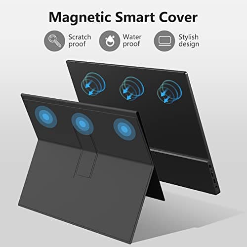 ForHelp 17.3" Portable Monitor 1080P FHD 144Hz Narrow Edge Laptop Monitor USB C HDMI Gaming Computer IPS HDR Screen, Travel Monitor for PC Mac Phone Xbox PS5 Switch Laptop w/Smart Cover & Speakers 7