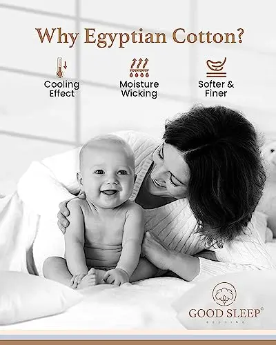 1000 TC White King Pillowcases Set of 4 100% Egyptian Cotton Pillow Cases with Long Staple Cotton & Sateen Weave, Silky Soft Hotel - Like Bed Pillow Covers for Comfy Sleeping, Snug Fit 6