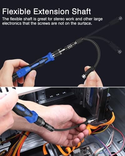 ORIA Precision Screwdriver Set, 61 in 1 Small Screwdriver Set with 57 Precision Bits, Portable Repair Tool Kit, Magnetic Screw Driver Kit with Extension Rod for Smartphone, PC, Watch,Toys, Blue 6