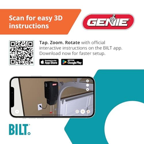 Genie 6072H-O Residential Wall Mounted Garage Door Opener, Black 13