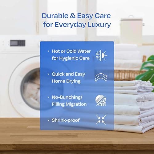 California Design Den Twin XL Mattress Topper, Thick Cooling Pillow Top Mattress Topper Twin XL for Restful Sleep, 900 GSM Fill, Breathable & Gentle on Skin 6