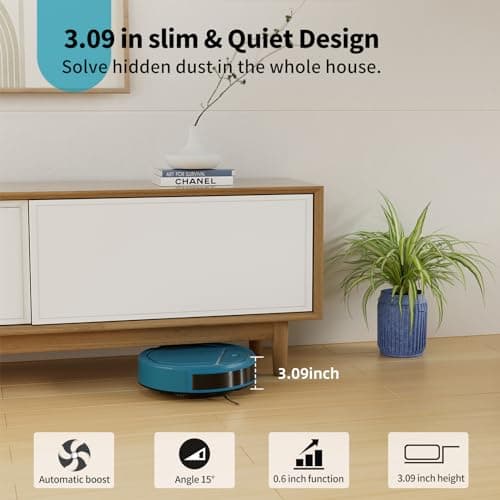 OKP Robot Vacuum Cleaner, WiFi/App/Alexa, Automatic Charging, Robot Vacuum with Real Time Mapping of Paths, Quiet Operation, Suitable for Hard Floors, Pet Hair, and Carpets, K2-Pro 6